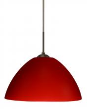 Besa Lighting J-420131-LED-BR - Besa Tessa LED Pendant For Multiport Canopy Red Matte Bronze 1x9W LED