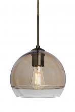 Besa Lighting J-ALLY8SM-EDIL-BR - Besa, Ally 8 Cord Pendant For Multiport Canopy, Smoke/Clear, Bronze Finish, 1x5W LED
