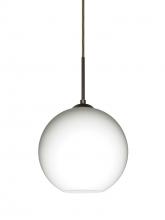 Besa Lighting J-COCO807-LED-BR - Besa Coco 8 Pendant For Multiport Canopy, Opal Matte, Bronze Finish, 1x9W LED