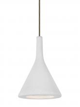Besa Lighting J-GALAWH-LED-BR - Besa Gala Pendant For Multiport Canopy, White, Bronze Finish, 1x9W LED