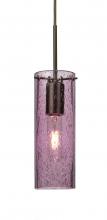 Besa Lighting J-JUNI10PL-BR - Besa, Juni 10 Pendant For Multiport Canopy, Plum Bubble, Bronze, 1x60W Medium Base