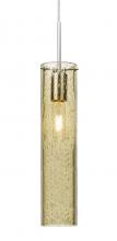 Besa Lighting J-JUNI16GD-SN - Besa, Juni 16 Pendant For Multiport Canopy, Gold Bubble, Satin Nickel, 1x60W Medium B