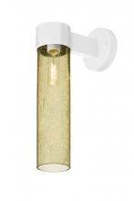 Besa Lighting JUNI16GD-WALL-WH - Besa, Juni 16 Outdoor Sconce, Gold Bubble, White Finish, 1x60W Medium Base