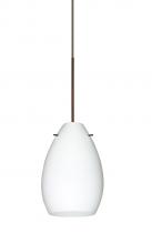 Besa Lighting X-171307-LED-BR - Besa Pendant For Mulitport Canopy Pera 6 Bronze Opal Matte 1x5W LED