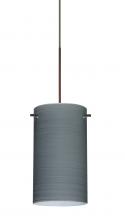 Besa Lighting X-4404TN-LED-BR-L - Besa Stilo 7 Pendant for Multiport Canopy Titan Bronze 1x5W LED, 15Ft. Cord