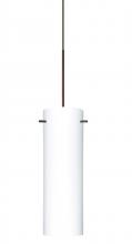 Besa Lighting X-493007-LED-BR-L - Besa Copa Pendant for Multiport Canopy, Opal Matte, Bronze, 1x5W LED, 15Ft. Cord