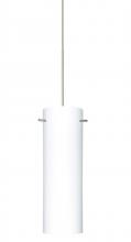 Besa Lighting X-493007-SN-277 - Besa Copa Pendant for Multiport Canopy, Opal Matte, Satin Nickel, 1x50W Halogen, 277V