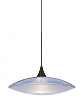 Besa Lighting X-6294BL-LED-BR - Besa Pendant For Multiport Canopy Spazio Bronze Blue/Frost 1x5W LED