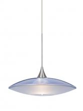 Besa Lighting X-6294BL-LED-SN - Besa Pendant For Multiport Canopy Spazio Satin Nickel Blue/Frost 1x5W LED