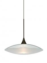 Besa Lighting X-6294CL-LED-BR - Besa Pendant For Multiport Canopy Spazio Bronze Clear/Frost 1x5W LED