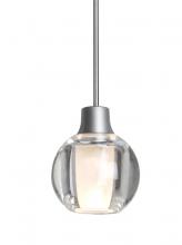 Besa Lighting X-BOCA3CL-LED-SN - Besa, Boca 3 Cord Pendant For Multiport Canopies, Clear, Satin Nickel Finish, 1x3W LE