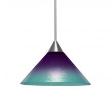 Besa Lighting X-JADEPB-SN - Besa, Jade Cord Pendant For Multiport Canopies, Purple/Blue, Satin Nickel Finish, 1x5