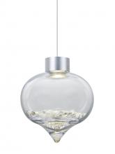 Besa Lighting X-TERRACL-LED-SN - Besa Terra Cord Pendant For Multiport Canopy, Clear Crystals, Satin Nickel Finish, 1x