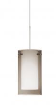 Besa Lighting XP-S44007-SN - Besa Pendant Pahu 4 Satin Nickel Transparent Smoke/Opal 1x35W Halogen