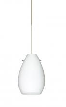 Besa Lighting 1XT-171307-SN - Besa Pendant Pera 6 Satin Nickel Opal Matte 1x50W Halogen