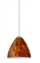 Besa Lighting 1XP-177918-SN - Besa Pendant Mia Satin Nickel Amber Cloud 1x50W Halogen