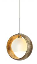 Besa Lighting 1XP-4293GG-SN - Besa Pendant Pogo Satin Nickel Gold/Inner Gold 1x35W Halogen