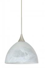 Besa Lighting 1XT-467952-LED-SN - BESA PENDANT BRELLA SATIN NICKEL MARBLE 1X6W LED