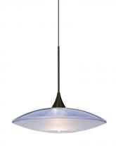 Besa Lighting X-6294BL-LED-BR - Besa Pendant For Multiport Canopy Spazio Bronze Blue/Frost 1x5W LED