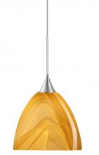 Besa Lighting 1XT-7570HN-LED-SN - BESA PENDANT SASHA SATIN NICKEL HONEY 1X6W LED