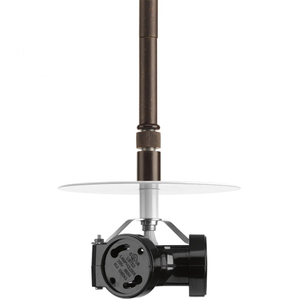 Three-light CFL Stem Mounted Pendant for use with Markor Shades
