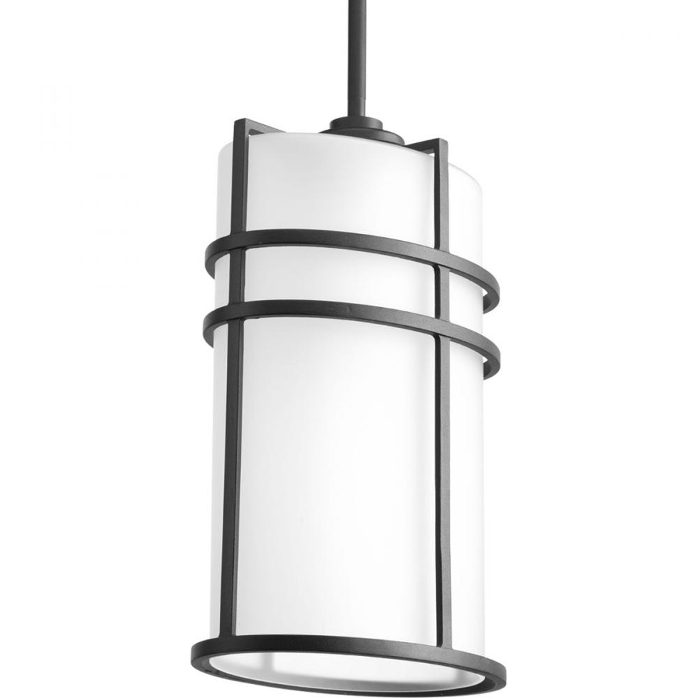 9.5" one-light hanging lantern for outdoor applications.