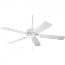 Progress P250066-030 - AirPro Energy Star-Rated 52-Inch White 5-Blade AC Motor Traditional Ceiling Fan