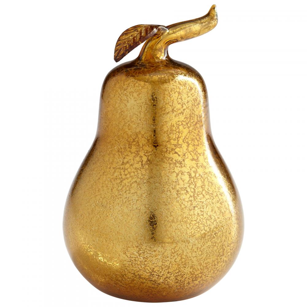 Gold Pear Sculpture