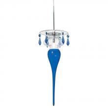 PLC Lighting 93962 BLUE - 1 Light Mini Pendant Senecca Collection