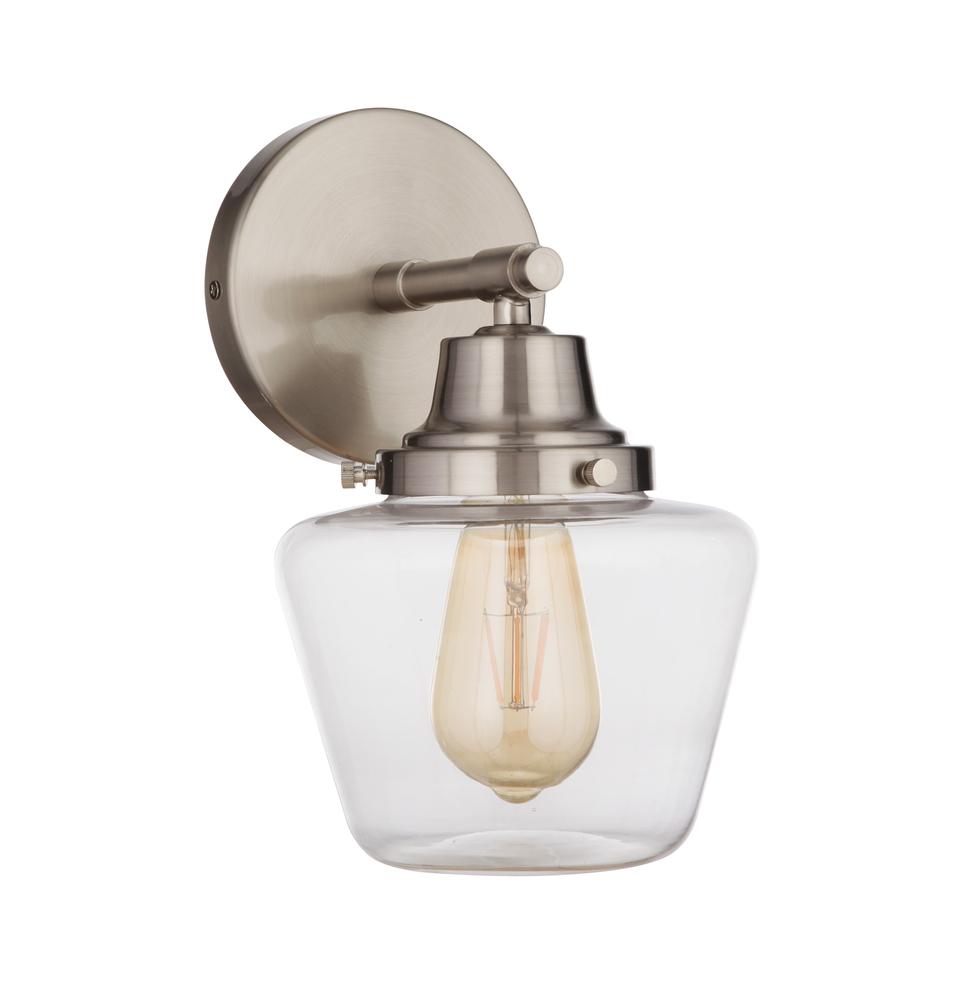 Essex 1 Light Wall Sconce in Brushed Polished Nickel