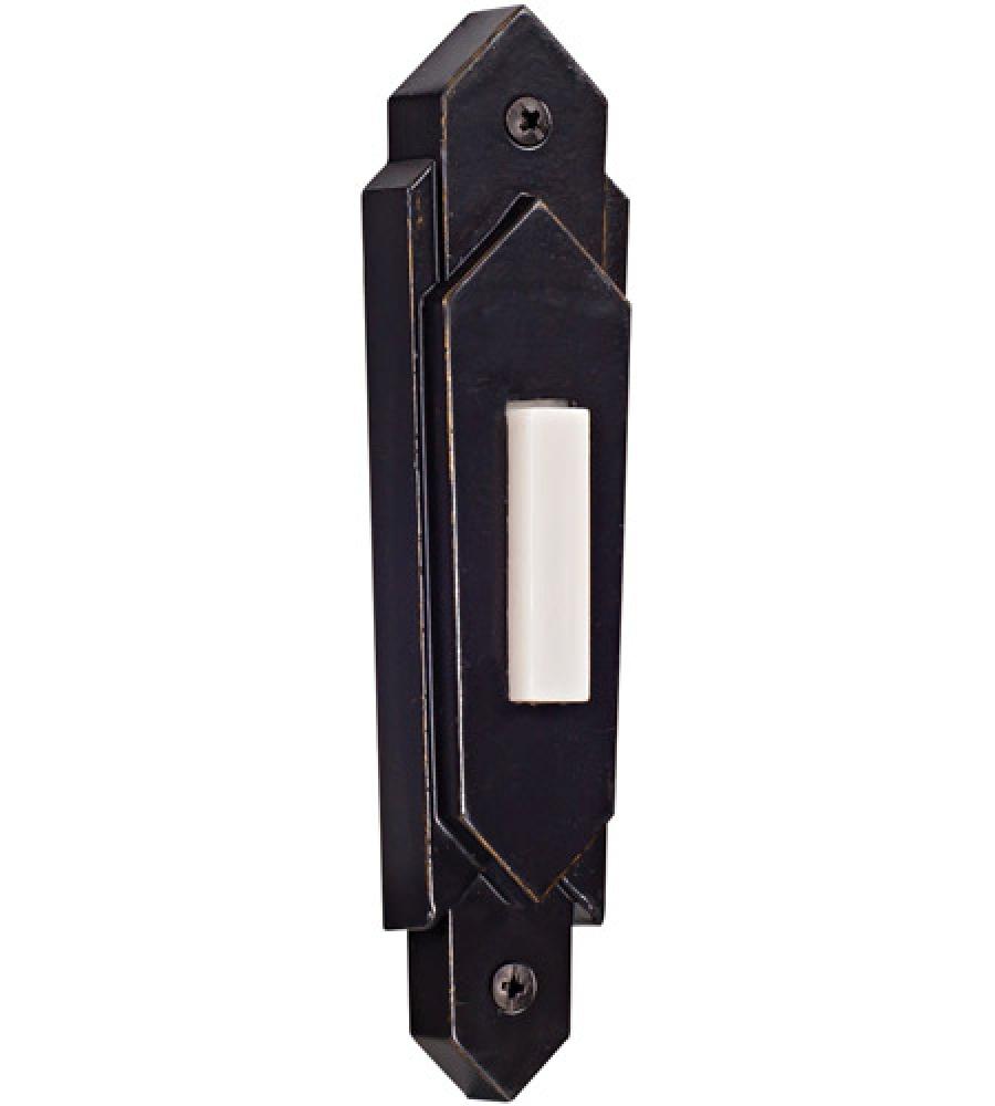 Surface Mount Contemporary LED Lighted Push Button in Antique Bronze