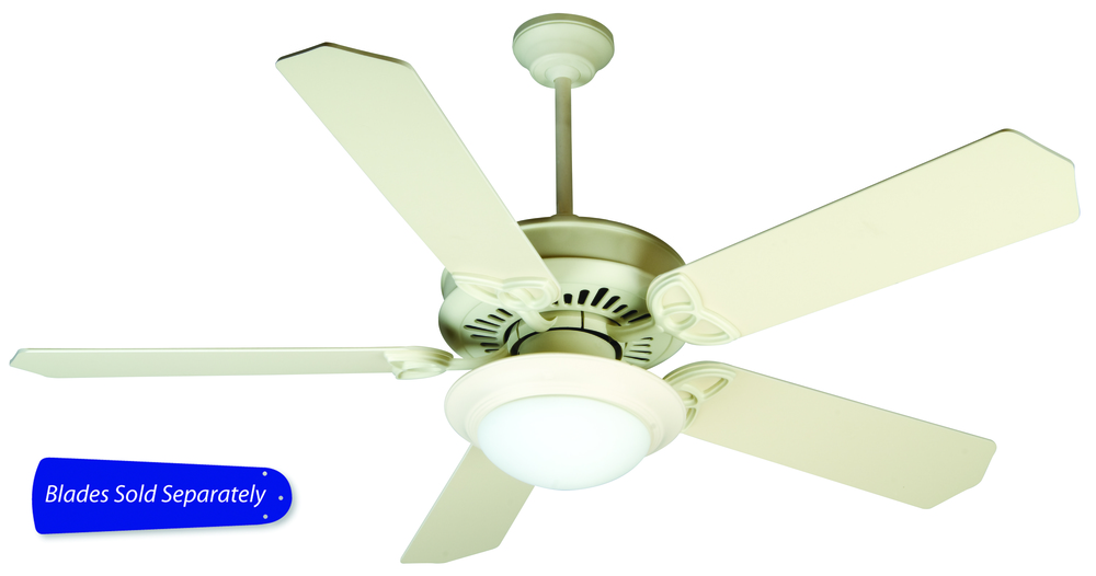 American Tradition 52" Ceiling Fan in Antique White (Blades Sold Separately)