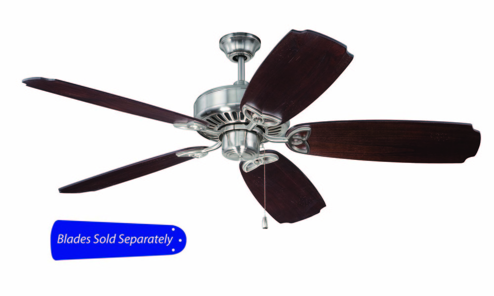 American Tradition 52" Ceiling Fan in Stainless Steel (Blades Sold Separately)