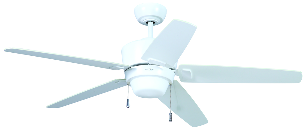 Atara 52" Ceiling Fan with Blades and Light in White