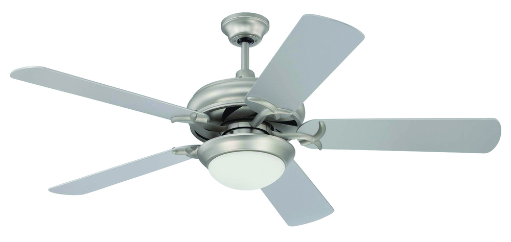 Cosmos Unipack 52" Ceiling Fan with Blades and Light in Brushed Satin Nickel
