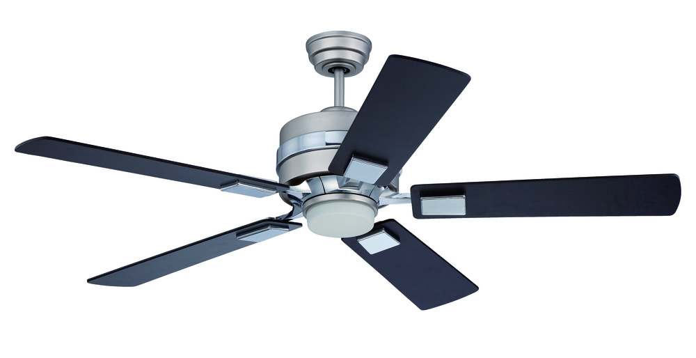 5th Avenue 52" Ceiling Fan with Blades and Light in Brushed Satin Nickel