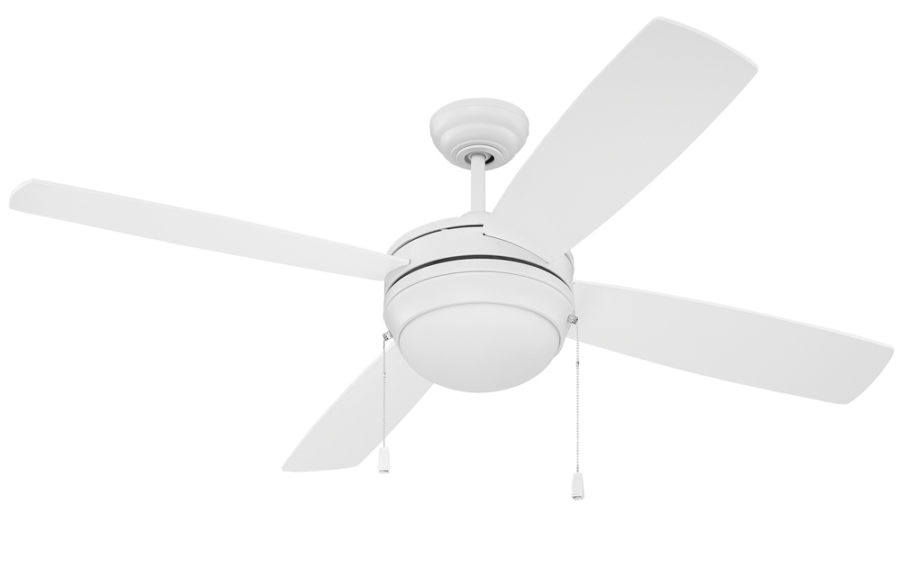Laval 52" NRG Ceiling Fan with Blades and Light in Matte White