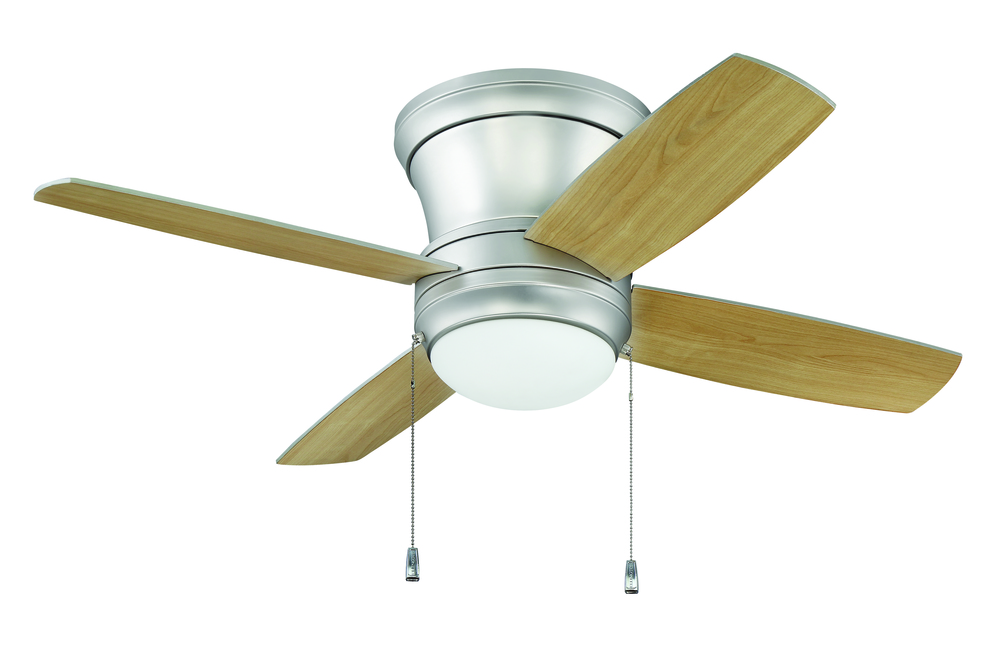 Laval 44" Hugger Ceiling Fan with Blades and Light in Brushed Pewter