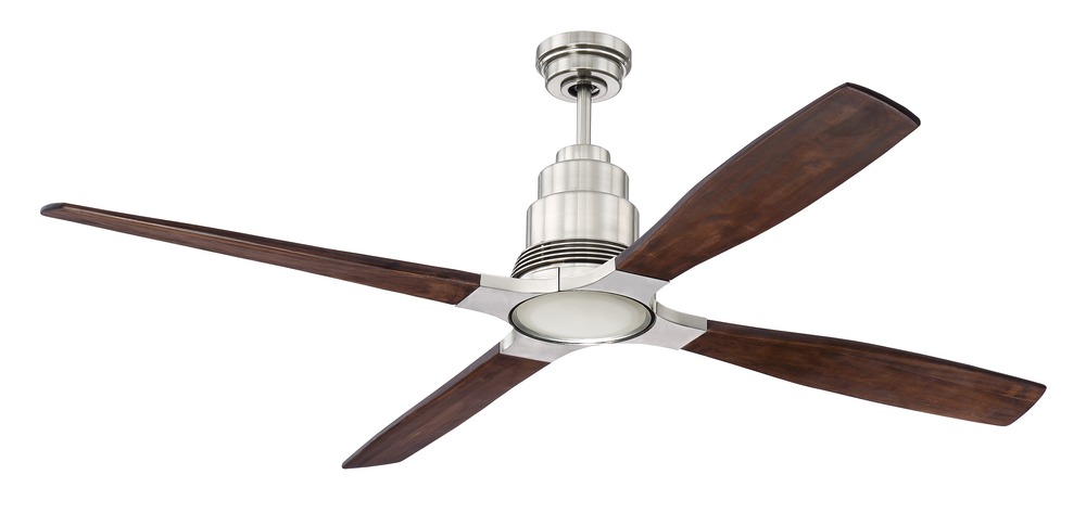 60" Ceiling Fan w/LED Light Kit, Blade Options