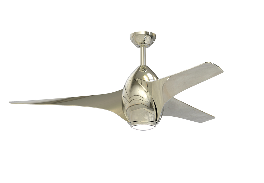 Tempest 52" Ceiling Fan (Blades Included) in Polished Nickel