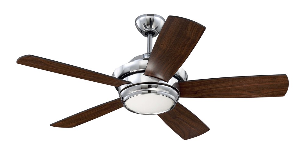 Tempo 44" Ceiling Fan with Blades and LED Light Kit in Chrome