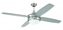 Craftmade PHZ52BNK4-BNGW - 52" Phaze II 4-Blade in Brushed Polished Nickel w/ Brushed Nickel/Greywood Blades