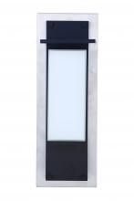 Craftmade ZA2522-SSMN-LED - Heights 1 Light Large Outdoor LED Wall Lantern in Stainless Steel/Midnight