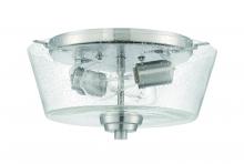 Craftmade 41982-BNK-CS - Grace 2 Light Flushmount in Brushed Polished Nickel (Clear Seeded Glass)