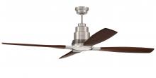 Craftmade RIC60BNK4 - 60" Ricasso in Brushed Polished Nickel w/ Walnut Blades