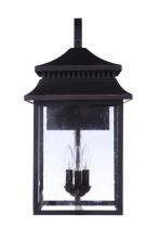 Craftmade ZA3134-TB - Crossbend 3 Light Extra Large Outdoor Wall Lantern in Textured Black