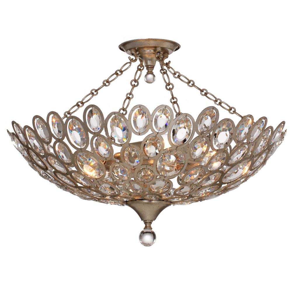 Sterling 5 Light Distressed Twilight Semi Flush Mount