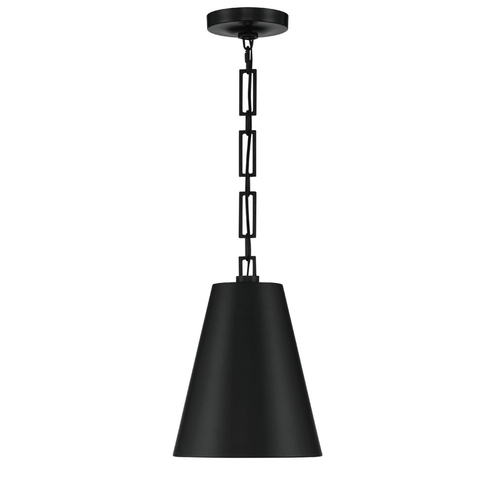 Brian Patrick Flynn for Crystorama Alston 2 Light Matte Black + Antique Gold Mini Pendant