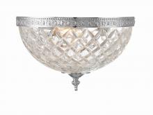 Crystorama 117-12-CH - Crystorama 3 Light Polished Chrome Crystal Flush Mount