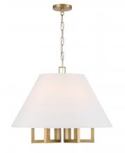 Crystorama 2256-VG - Libby Langdon Westwood 6 Light Vibrant Gold Chandelier